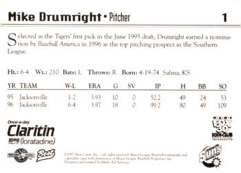 1997 Best Jacksonville Suns #1 Mike Drumright Back