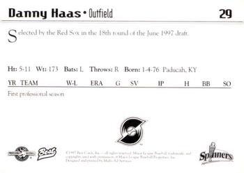 1997 Best Lowell Spinners #29 Danny Haas Back