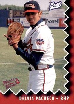 1997 Best Macon Braves #6 Delvis Pacheco Front