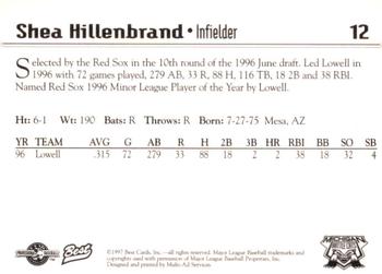 1997 Best Michigan Battle Cats #12 Shea Hillenbrand Back