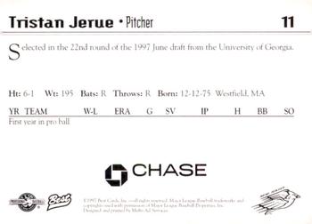 1997 Best New Jersey Cardinals #11 Tristan Jerue Back