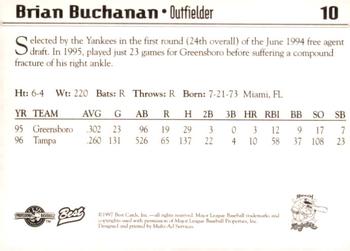1997 Best Norwich Navigators #10 Brian Buchanan Back