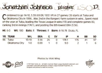1997 Best Oklahoma City 89ers #17 Jonathan Johnson Back