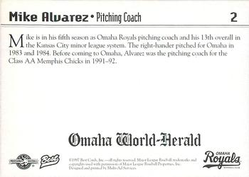 1997 Best Omaha Royals #2 Mike Alvarez Back