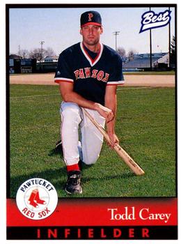 1997 Best Pawtucket Red Sox #9 Todd Carey Front