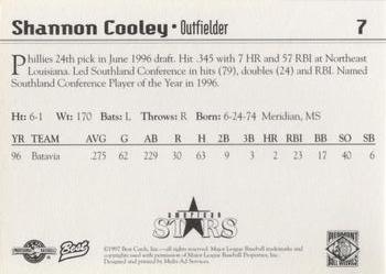 1997 Best Piedmont Boll Weevils #7 Shannon Cooley Back