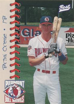 1997 Best Piedmont Boll Weevils #10 Brad Crede Front