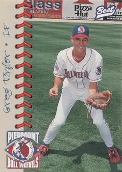 1997 Best Piedmont Boll Weevils #27 Greg Taylor Front