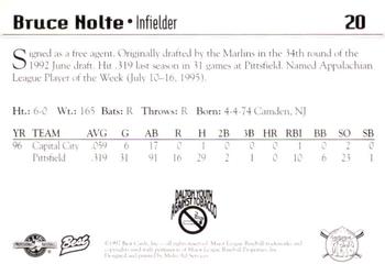 1997 Best Pittsfield Mets #20 Bruce Nolte Back