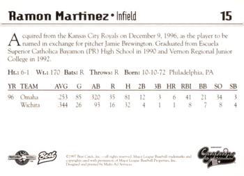 1997 Best Shreveport Captains #15 Ramon Martinez Back