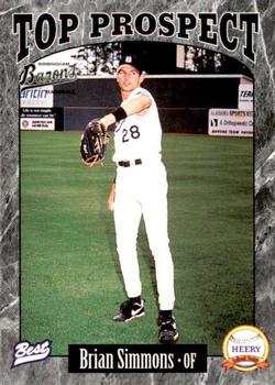 1997 Best Southern League Top Prospects #1 Brian Simmons Front
