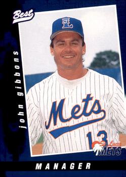 1997 Best St. Lucie Mets #9 John Gibbons Front