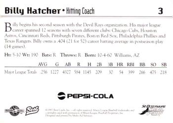 1997 Best St. Petersburg Devil Rays Update #3 Billy Hatcher Back