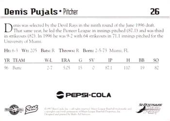 1997 Best St. Petersburg Devil Rays Update #26 Denis Pujals Back