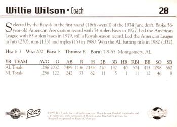 1997 Best Syracuse SkyChiefs #28 Willie Wilson Back