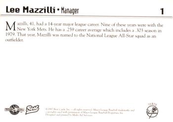 1997 Best Tampa Yankees #1 Lee Mazzilli Back