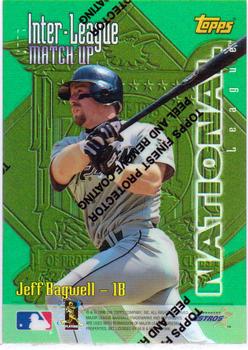 1997 Topps - Inter-League Match-Up Finest Refractor #ILM9 Jeff Bagwell / John Jaha  Front
