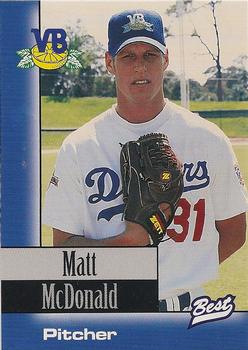 1997 Best Vero Beach Dodgers #16 Matt McDonald Front