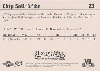 1997 Best Vero Beach Dodgers #23 Chip Sell Back