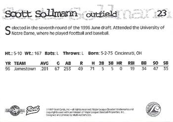1997 Best West Michigan Whitecaps #23 Scott Sollmann Back