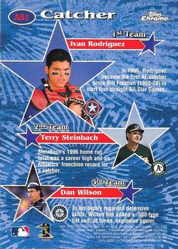 1997 Topps Chrome - All-Stars Refractors #AS1 Ivan Rodriguez Back