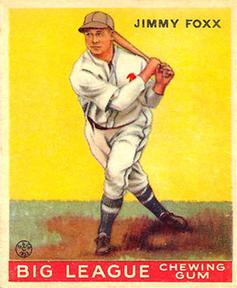 1933 World Wide Gum (V353) #29 Jimmie Foxx Front