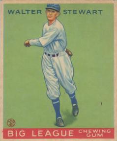 1933 World Wide Gum (V353) #75 Walter Stewart Front