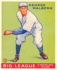 1933 World Wide Gum (V353) #76 George Walberg Front