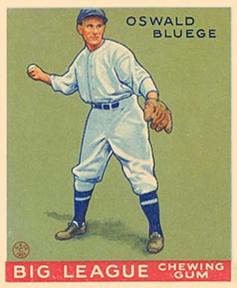 1933 World Wide Gum (V353) #83 Oswald Bluege Front