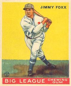 1933 World Wide Gum (V353) #85 Jimmie Foxx Front