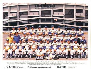 1979 Seattle Times Seattle Mariners Team Photo #NNO Seattle Mariners Front