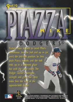 1997 Ultra - Thunderclap #9 Mike Piazza Back