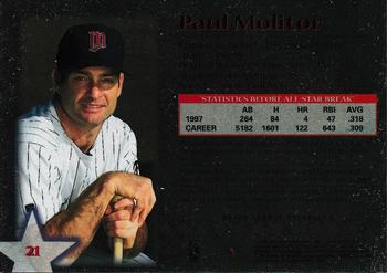 1997 Topps Stars - Always Mint #21 Paul Molitor Back