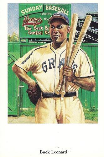 1991 Ron Lewis Negro Leagues Postcards #22 Buck Leonard Front