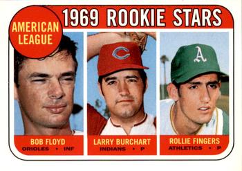 1997 Topps Stars - Rookie Reprints #5 A.L. 1969 Rookie Stars (Bob Floyd / Larry Burchart / Rollie Fingers) Front