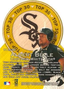 1997 Ultra - Top 30 Gold Medallion #11 Albert Belle Back