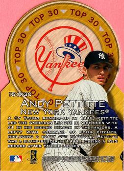 1997 Ultra - Top 30 Gold Medallion #15 Andy Pettitte Back