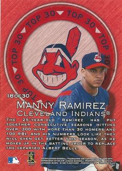 1997 Ultra - Top 30 #18 Manny Ramirez Back