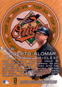 1997 Ultra - Top 30 #19 Roberto Alomar Back