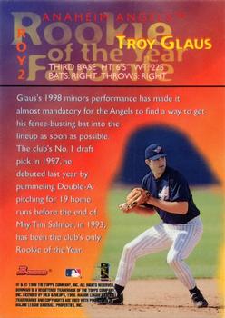 1998 Bowman - 1999 Rookie of the Year Favorites #ROY2 Troy Glaus Back