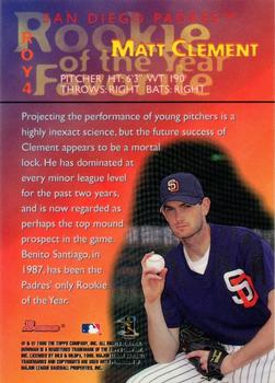 1998 Bowman - 1999 Rookie of the Year Favorites #ROY4 Matt Clement Back