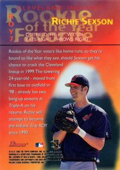 1998 Bowman - 1999 Rookie of the Year Favorites #ROY7 Richie Sexson Back