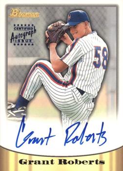 1998 Bowman - Certified Autographs Blue Foil #30 Grant Roberts Front