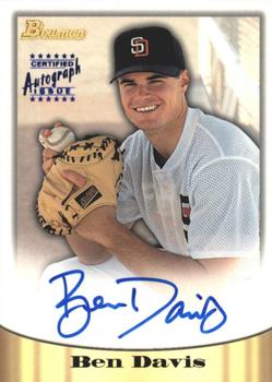 1998 Bowman - Certified Autographs Blue Foil #41 Ben Davis Front
