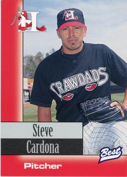 1997 Best Hickory Crawdads Red #8 Steve Cardona Front