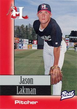 1997 Best Hickory Crawdads Red #24 Jason Lakman Front