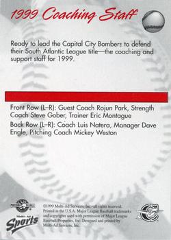 1999 Multi-Ad Capital City Bombers #28 Rojun Park / Steve Gober / Eric Montague / Luis Natera / Dave Engle / Mickey Weston Back
