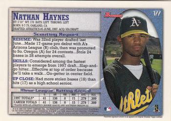 1998 Bowman - International #177 Nathan Haynes Back
