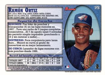 1998 Bowman - International #178 Ramon Ortiz Back