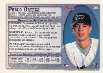 1998 Bowman - International #180 Pablo Ortega Back